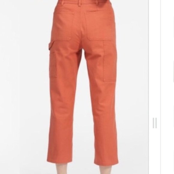 Everlane Orange Cotton Carpenter Pants - Picture 2 of 10